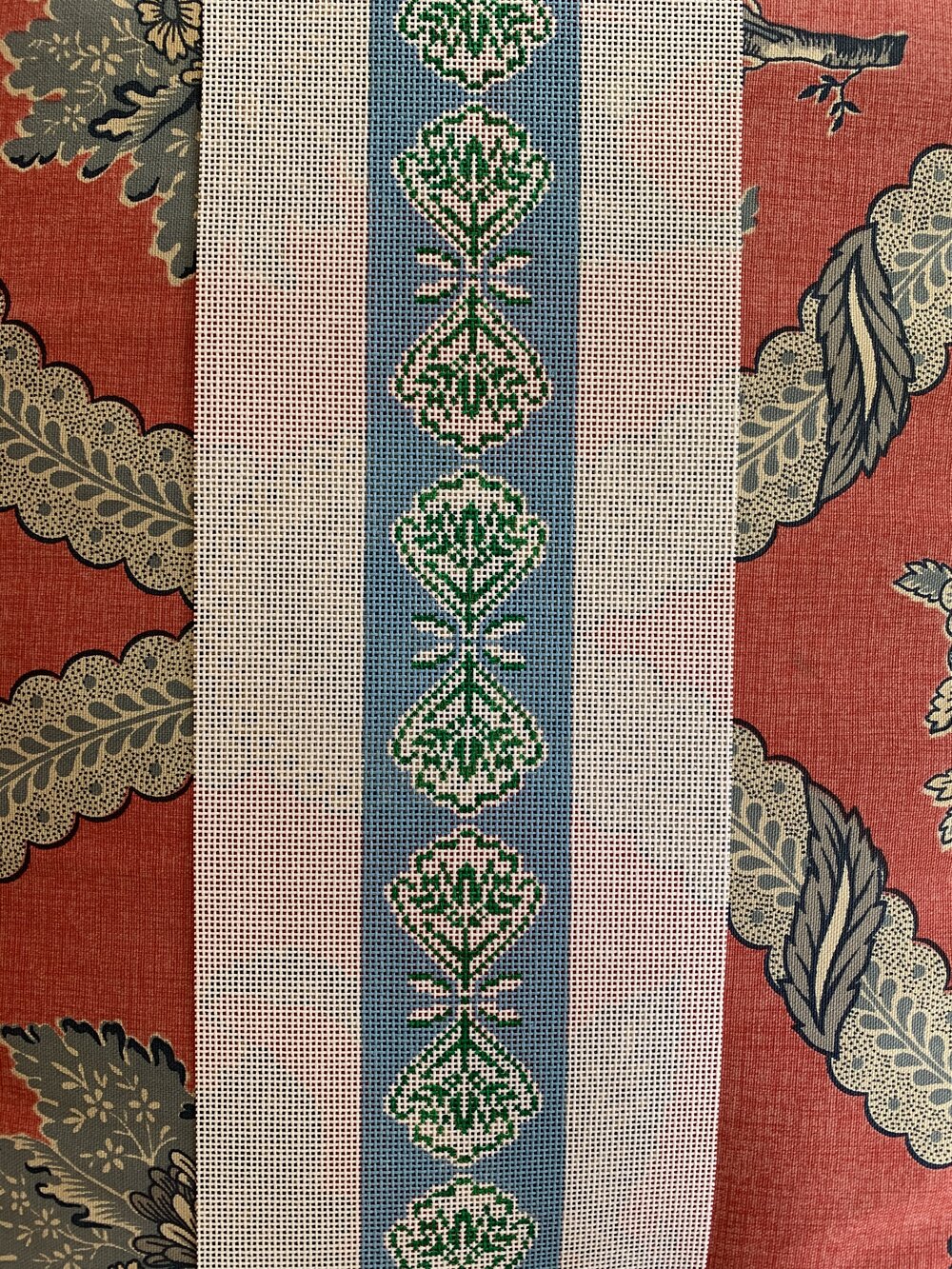Green Flower Strap Canvas