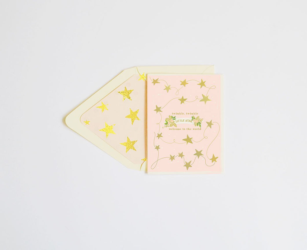 Twinkle Blush Gold Card
