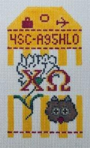 Chi Omega Retro Luggage Tags