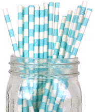 Load image into Gallery viewer, Rugby Stripe Paper Straws
