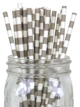 Load image into Gallery viewer, Rugby Stripe Paper Straws
