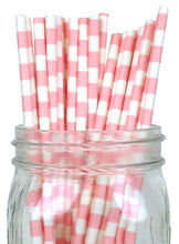 Load image into Gallery viewer, Rugby Stripe Paper Straws
