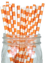 Load image into Gallery viewer, Rugby Stripe Paper Straws
